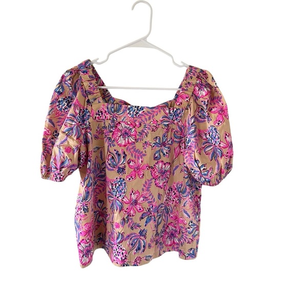 Lilly Pulitzer Torrey Top in Sand Bar Tropical with a Twist - Picture 3 of 7